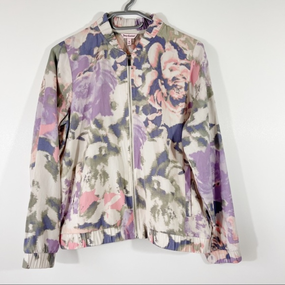 Juicy Couture Faded Floral Bomber Jacket, M